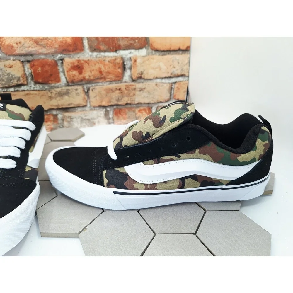 Vans Knu Skool Camo Black Green Men Size 13 NIB 2025 Bape Inspired Chunky Skate